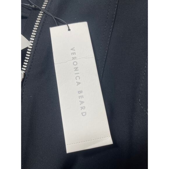 NEW Veronica Beard Erin Women's Black Zip Up Front Midi Straight Pemcl Skirt 6 - Picture 6 of 9